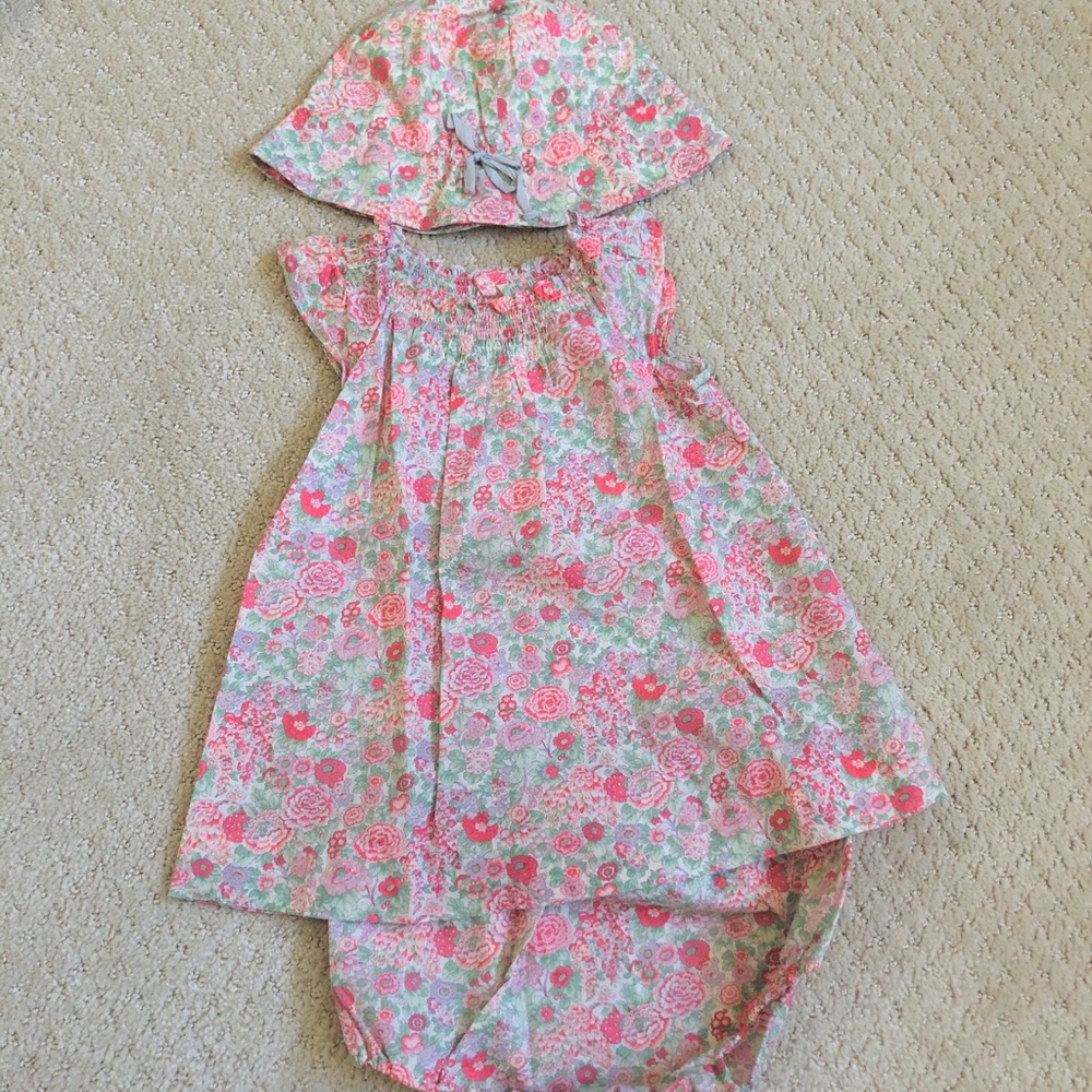 Bonpoint floral dress and hat